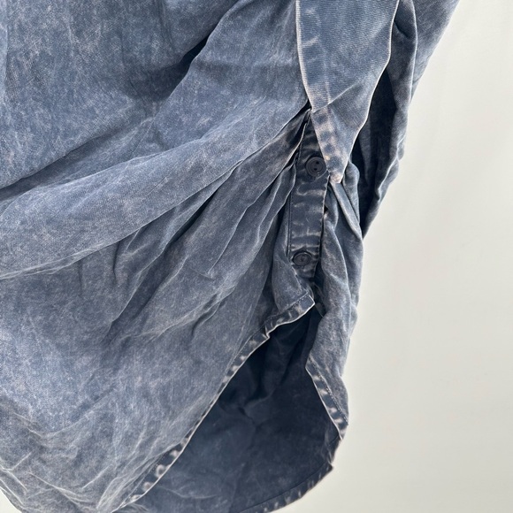 Young Fabulous & Broke Carling Western Asymmetric Ruched Midi Shirt Dress - Picture 5 of 7